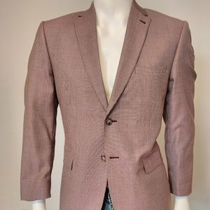 Joseph A Bank burgundy check Slim fit blazer 42 S